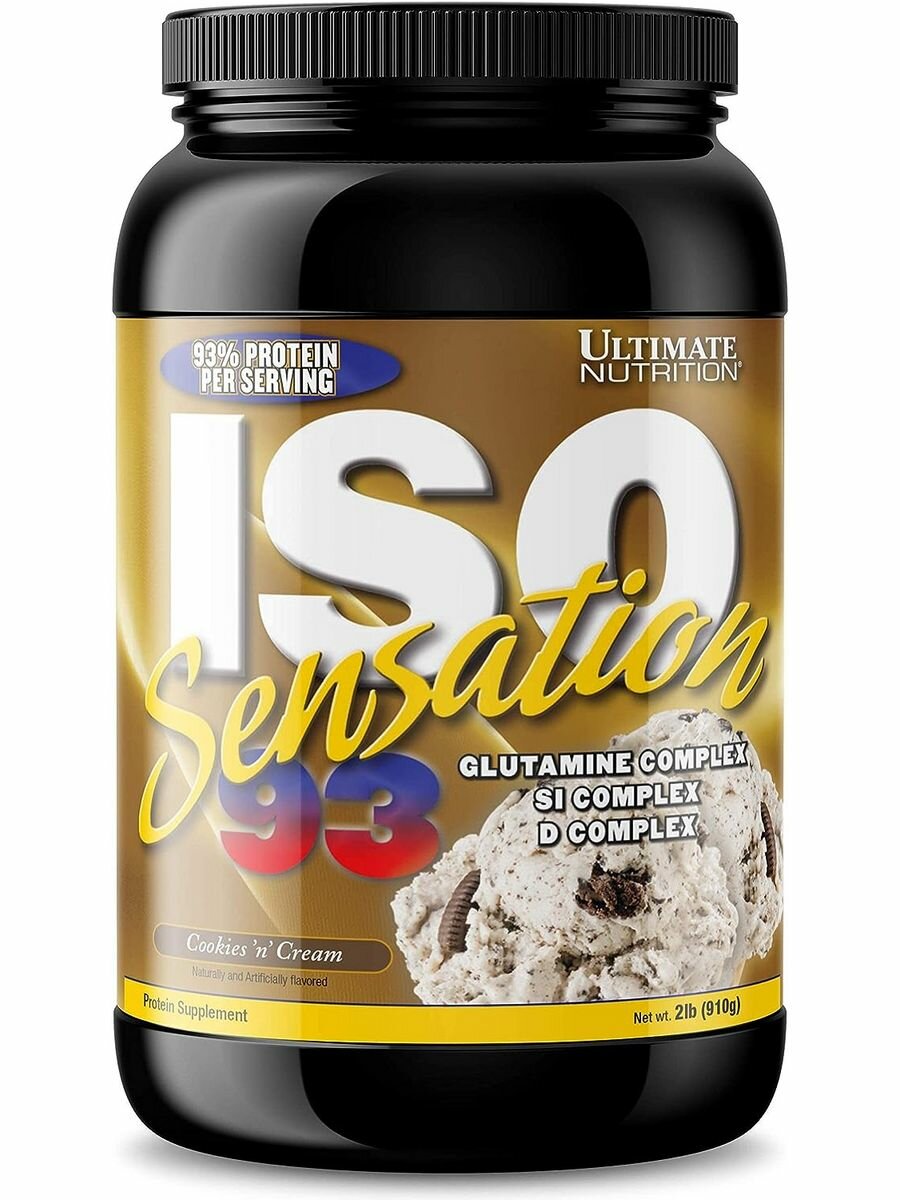 Ultimate Nutrition, ISO Sensation 93 (907-920 г) (печенье-сливки)