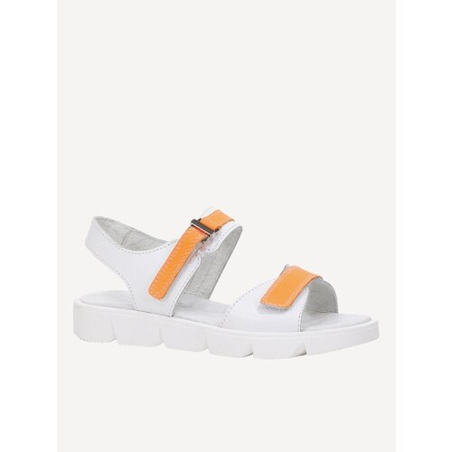 фото Босоножки marko, натуральная кожа, размер 28, белый, оранжевый