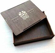 Подарочная деревянная коробка , бокс для упаковки