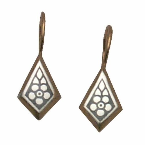 Серьги Северная чернь, серебро, 925 проба