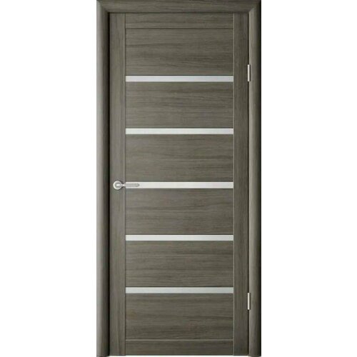 Межкомнатная дверь (комплект) Albero Вена Эко-Шпон / Серый кедр / Стекло мателюкс 80х200