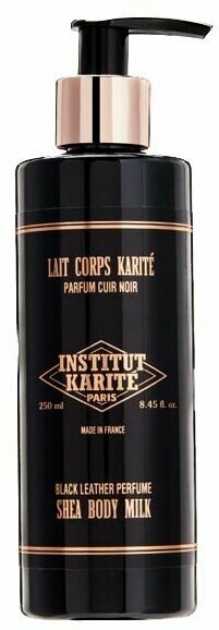 INSTITUT KARITE PARIS Парфюмированное молочко для тела с маслом ши Lait Corps Karite Parfum Cuir Noir (250 мл)