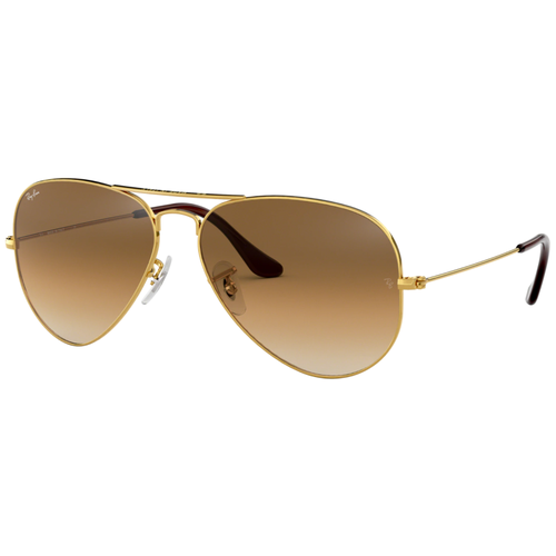 солнцезащитные очки ray ban круглые оправа металл градиентные черный Солнцезащитные очки Ray-Ban RB 3025 001/51, желтый, коричневый