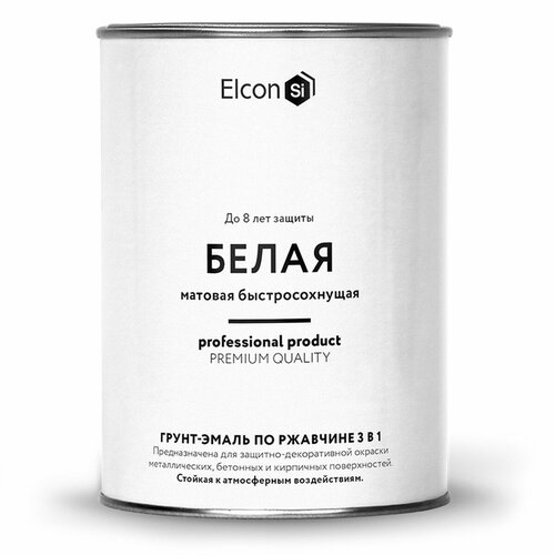 Грунт-эмаль по ржавчине Elcon 3 в 1, 0.8 кг