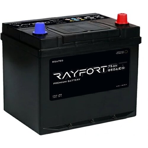 Аккумулятор (АКБ) RAYFORT RSA750 80D26L 75Ah ОП 750A Asia (борт) для легкового автомобиля (авто) 261/175/225 6ст-75 75 Ач (Райфорт)