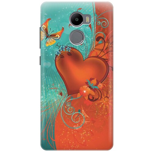 фото Cиликоновый чехол на xiaomi redmi 4 / сяоми редми 4 с принтом "сердце и бабочка" gosso