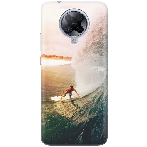 фото Cиликоновый чехол на xiaomi redmi k30 pro / poco f2 pro / сяоми редми к30 про / поко ф2 про с принтом "серфер" gosso