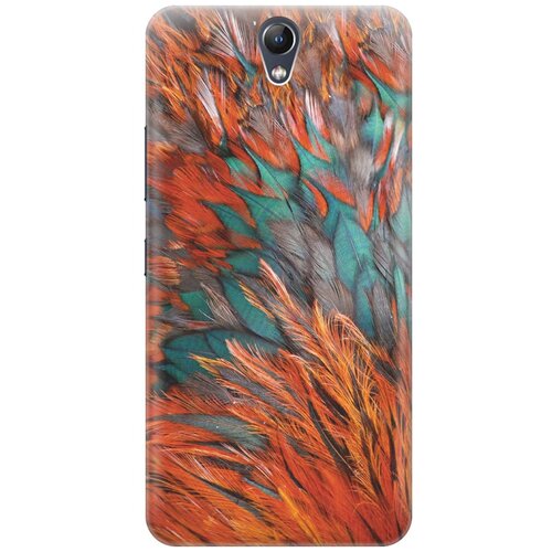 фото Cиликоновый чехол на lenovo vibe s1 / леново вайб с1 с принтом "разноцветные перья" gosso