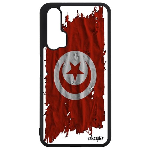 фото Чехол на honor 20, "флаг туниса на ткани" государственный страна utaupia