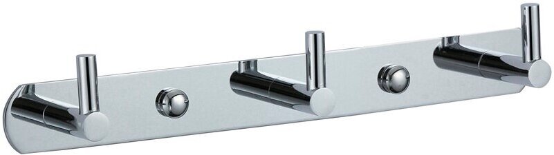 Планка для ванной комнаты с 3-мя крючками латунь, цвет хром VIKO V-713