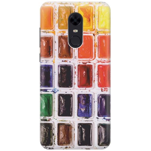 фото Cиликоновый чехол на xiaomi redmi 5 plus / сяоми редми 5 плюс с принтом "палитра красок" gosso