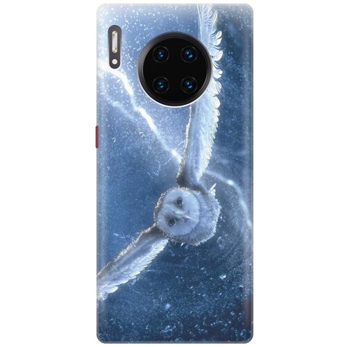 фото Re:paчехол - накладка artcolor для huawei mate 30 pro с принтом "сова в полёте"