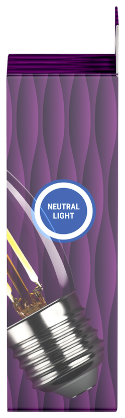 Лампа светодиодная филаментная REV С37 E27 7W DECO Premium нейтральный белый свет свеча 32489 8 - фотография № 7