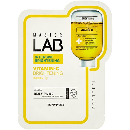 Маска отбеливающая TONY MOLY Master Lab Vitamin C Brightening Mask Sheet