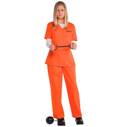 фото Костюм заключенной, оранжевый, размер 44-48. amscan