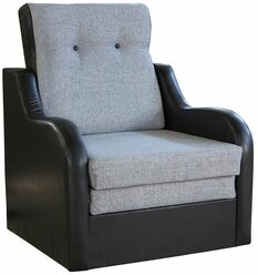 Кресло-кровать Шарм-Дизайн Классика В, 80 x 83 см, спальное место: 199х62 см, обивка: комбинированная, цвет: шенилл серый