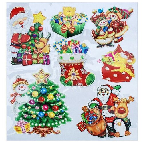 фото Набор 3d стикеров "праздничная елка" белоснежка