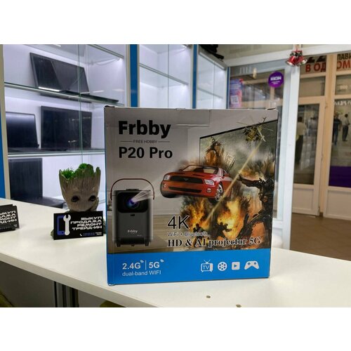 Проектор FRRBY P20 PRO Мобильно-Портативный проектор с 4K и Wi-Fi Черный 499000₽