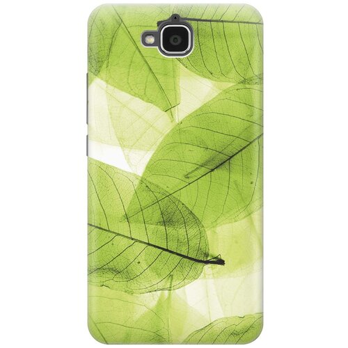 фото Cиликоновый чехол на honor 4c pro / хонор 4с про с принтом "зеленые листья" gosso