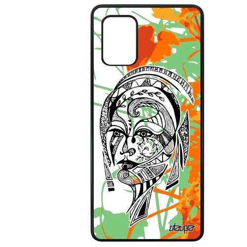 фото Чехол на телефон galaxy a71, "портрет женщины" цветок девушка utaupia