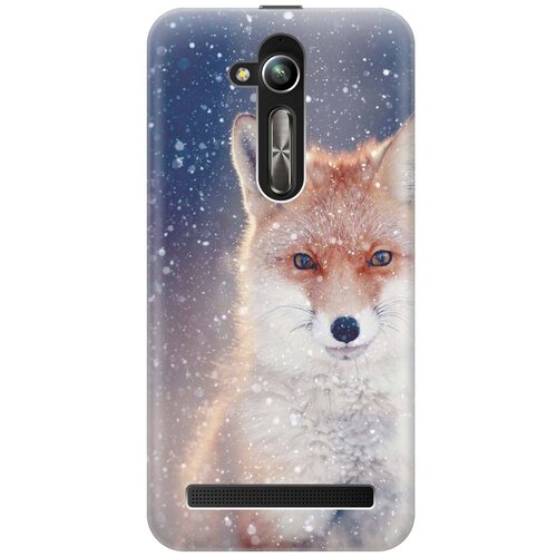 фото Cиликоновый чехол на asus zenfone go (zb500kl) / асус зенфон го (зб500кл) с принтом "лисица в снегопад" gosso