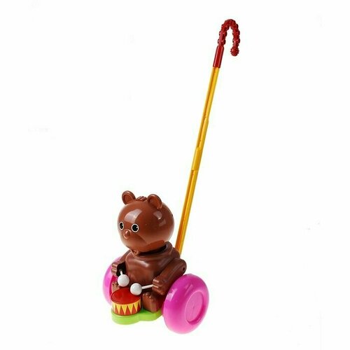 Каталка Мишка-барабанщик каталка игрушка форма мишка барабанщик с 76 ф коричневый