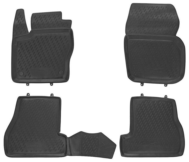 Комплект ковриков в салон autofamily CARFRD00001h для Honda Element Ford Focus 2011-2015 г. 4 шт.
