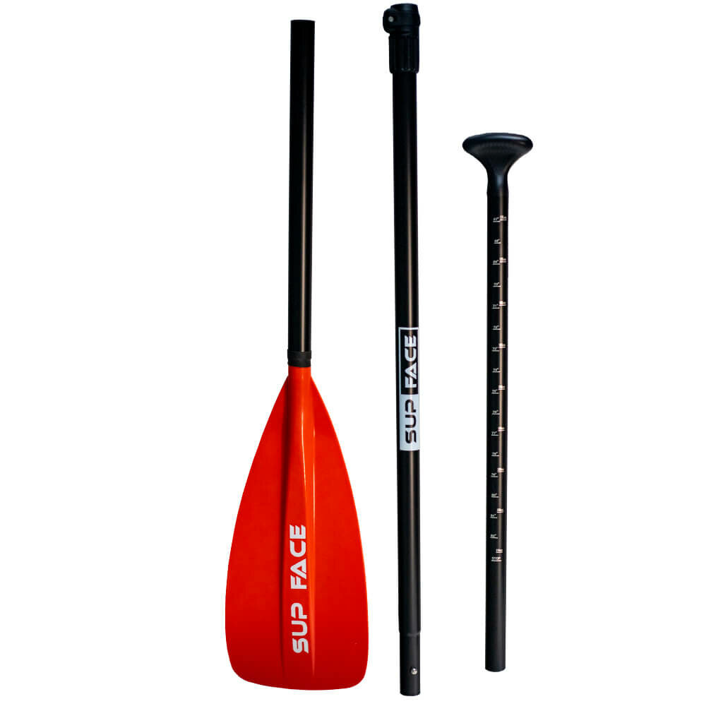 для сап доски (SUP) разборное 3х-частное Sup Face Basic, алюминий + нейлон / SUP весло для сапборда, сап борда, sup board
