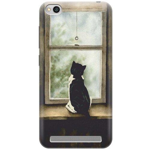 фото Re:pa накладка transparent для xiaomi redmi 5a с принтом "кот у окна"