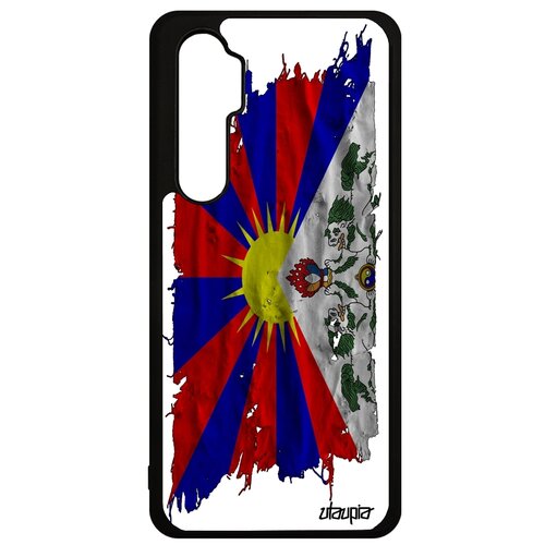 фото Чехол на mi note 10 lite, "флаг тибета на ткани" страна utaupia