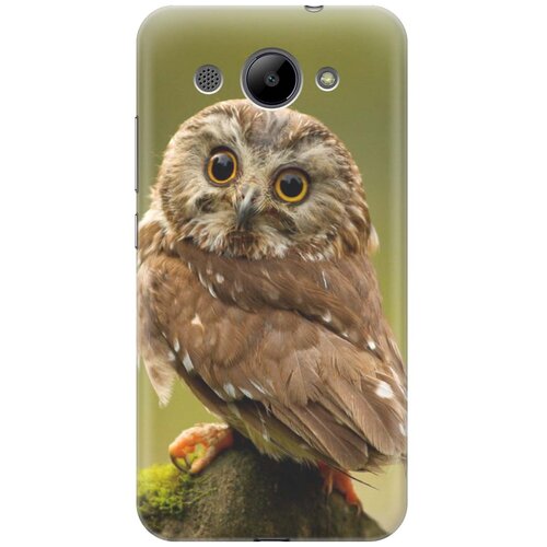 фото Cиликоновый чехол на huawei y3 2017 / хуавей у3 2017 с принтом "сова на дереве" gosso