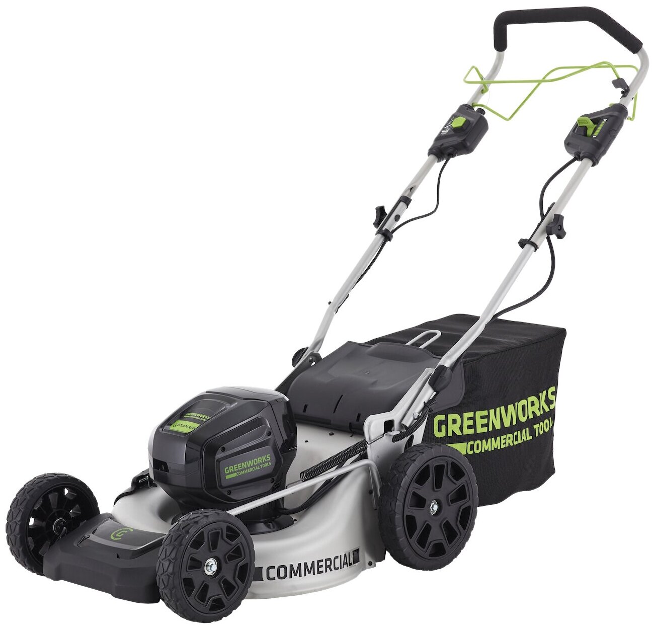 GreenWorks Gd82lm51, 82V, 51 см, бесщеточная, без АКБ и ЗУ Газонокосилка аккумуляторная .