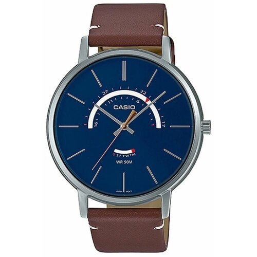 фото Наручные часы casio casio mtp-b105l-2a, синий, серебряный