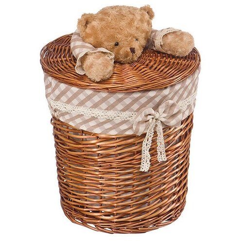 фото Natural house корзина для белья медвежонок 37х37х40 см коричневый