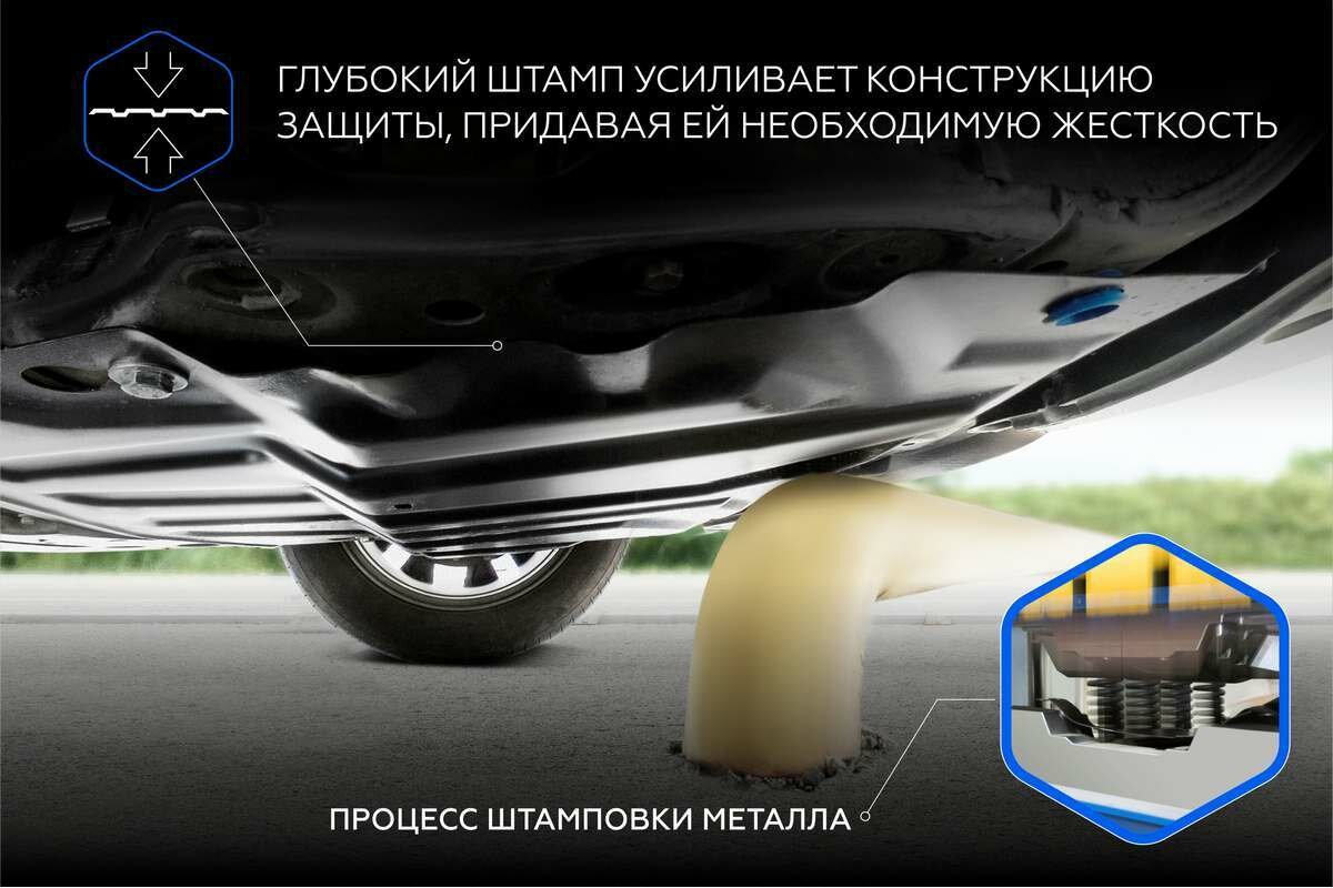 Защита радиатора, картера, КПП и РК Rival для Fiat Fullback 2016-/Mitsubishi L200 V 2015-2018 2018-/Pajero Sport III 2016-, алюминий/сталь (4/3 мм) - фото №3