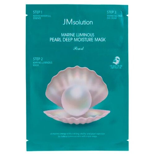 фото Jm solution marine luminous pearl deep moisture mask трёхшаговый увлажняющий набор для сияния и увлажнения с экстрактом жечуга, 27 мл