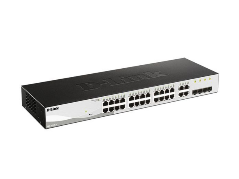 D-Link DGS-1210-28/FL1A управляемый L2 коммутатор с 24 портами 10/100/1000Base-T и 4 комбо-портами 100/1000Base-T/SFP