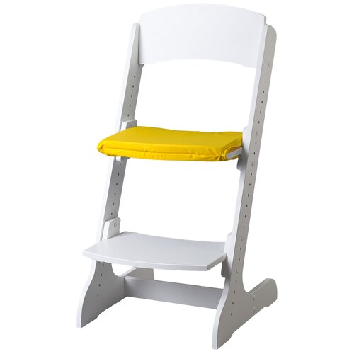 фото Набор: растущий стул alpika-brand eco materials сlassic, белоснежка плюс мягкая сидушка на сидение желтая