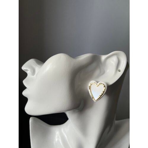 Комплект серег Unicus, белый, золотой