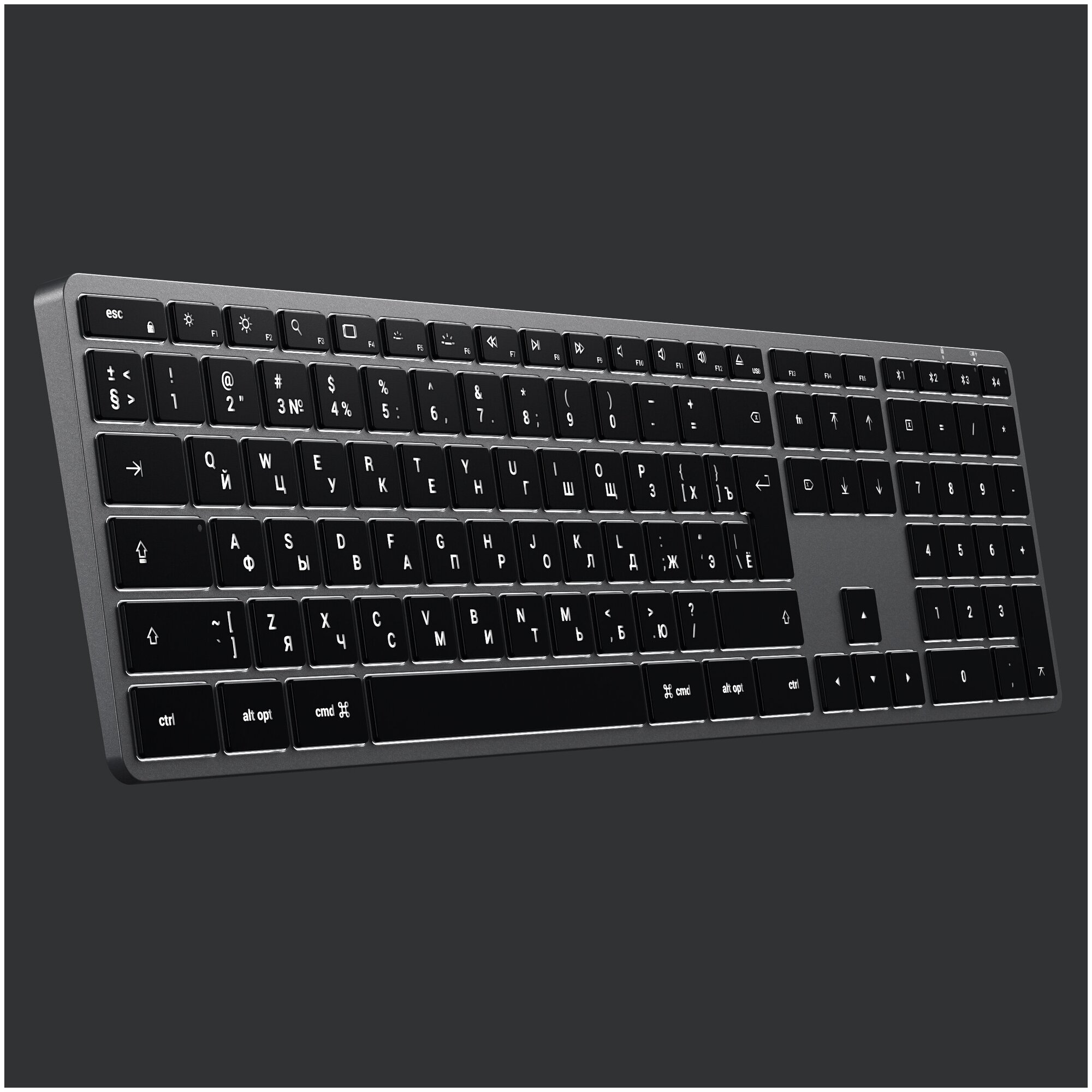 Клавиатура Satechi ST-BTSX3M-RU Bluetooth Keyboard-RU (Russian) - фото №13