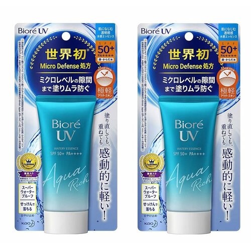 Солнцезащитный крем флюид Biore UV Aqua Rich SPF 50+ 2 шт.