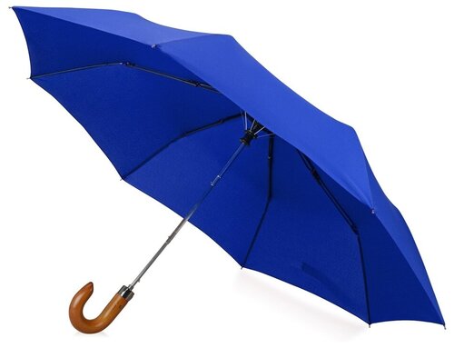 Зонт полуавтомат, 3 сложения, купол 99 см, система «антиветер», чехол в комплекте, синий