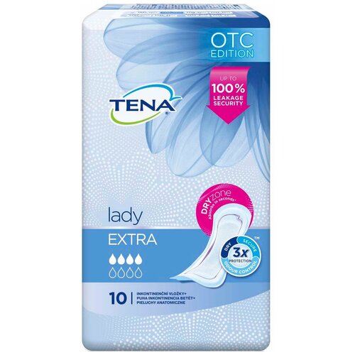 Урологические прокладки TENA Lady Extra, 4 капель, 10 шт.