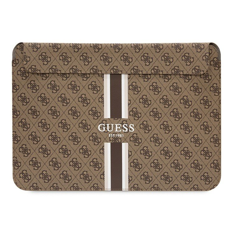 Чехол-папка Guess Sleeve 4G Stripes для ноутбуков 13-14" коричневый