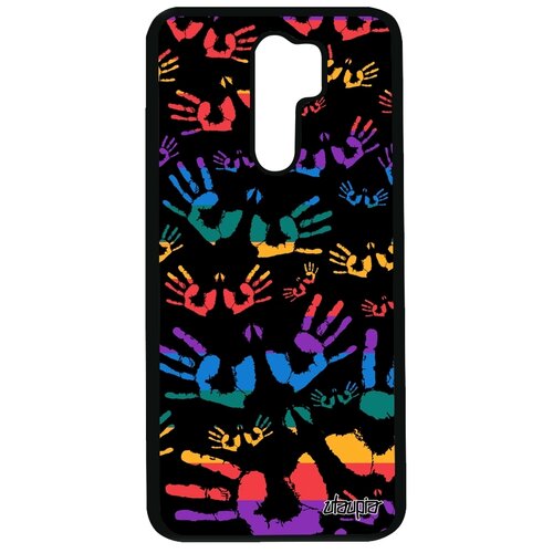 фото Чехол на телефон xiaomi redmi 9, "отпечаток ладони" arm радуга utaupia