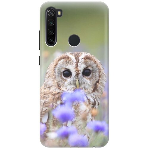 фото Ультратонкий силиконовый чехол-накладка для xiaomi redmi note 8t с принтом "сова и васильки" gosso