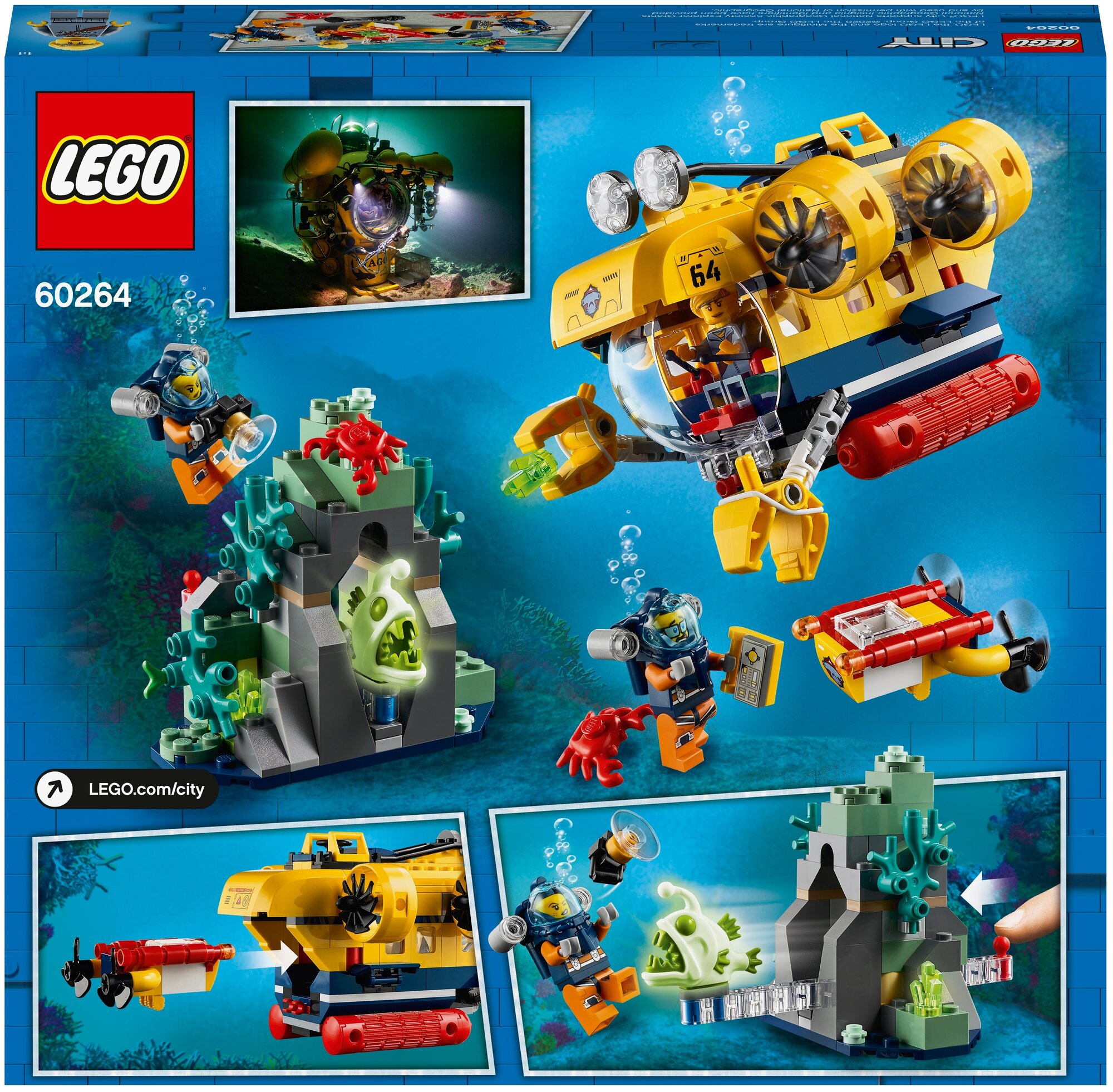 Конструктор LEGO City Океан: исследовательская база, 286 деталей (60264) - фото №2