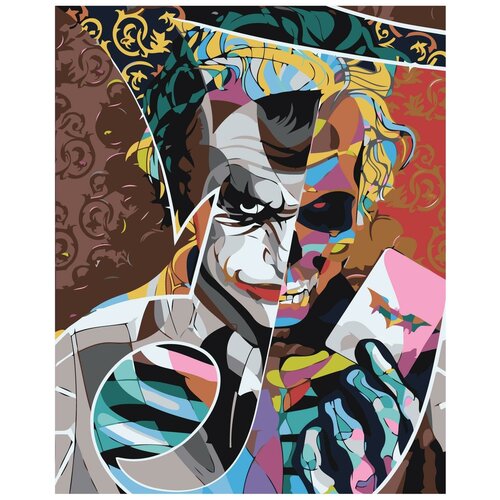Джокер Раскраска картина по номерам на холсте джокер портрет раскраска картина по номерам на холсте