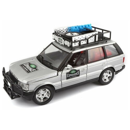 Внедорожник Bburago Range Rover Safari (18-22061) 1:24, 18 см, серебристый