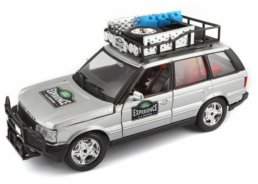 Внедорожник Bburago Range Rover Safari (18-22061) 1:24, 20 см, серебристый